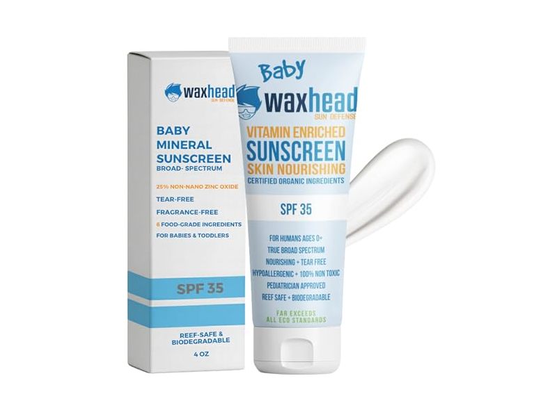 Waxhead Sun Defence Skin Nourishing Baby Sunscreen, SPF 35, 4 0z/115 g