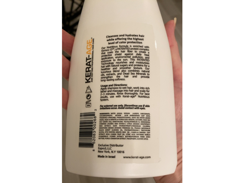 Keratage Nutritious Shampoo, Kernox - D & Dead Sea Minerals, 17 fl oz/500 mL