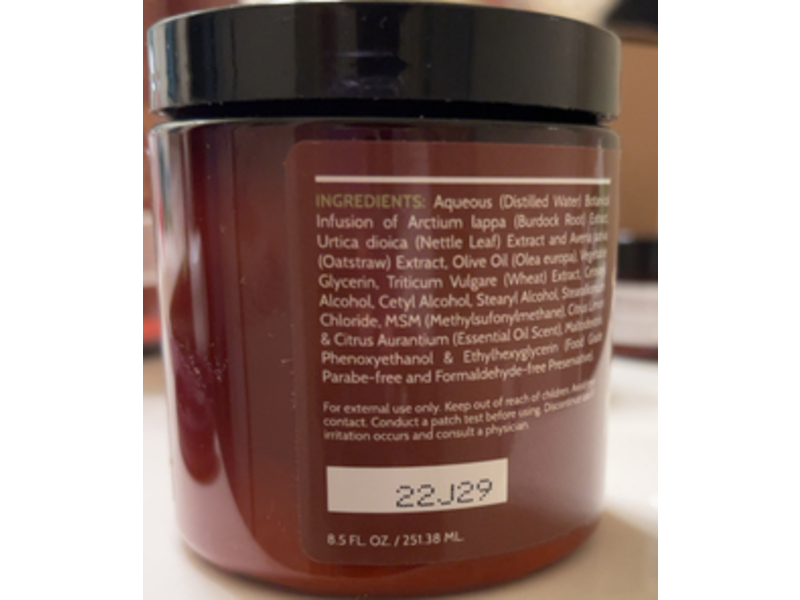 Qhemet Biologics Burdock Root Butter Cream, Olive Oil, 8.5 fl oz/251.38 mL