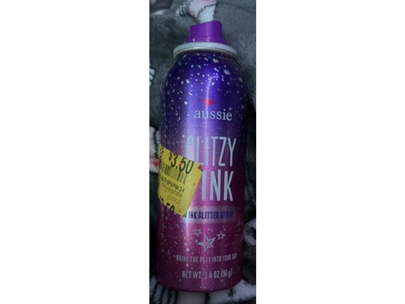 Aussie Glitzy Pink Glitter Spray, 3.4 oz/96 g