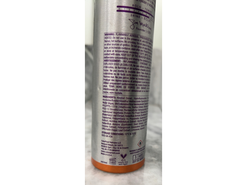 Color Proof Hard Core Color Protect Hairspray, Epic Hold, 9 oz/300 mL