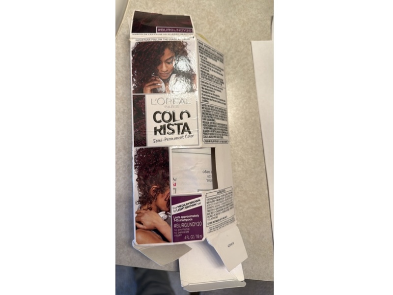 L'Oreal Paris Colorista Semi Permanent Hair Color, 20 Burgandy, 4 fl oz/118 mL