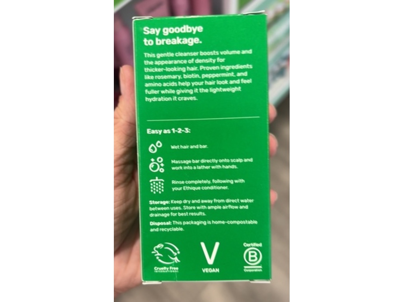 Ethique Beauty Strengthening Solid Shampoo, 3.9 oz/110 g