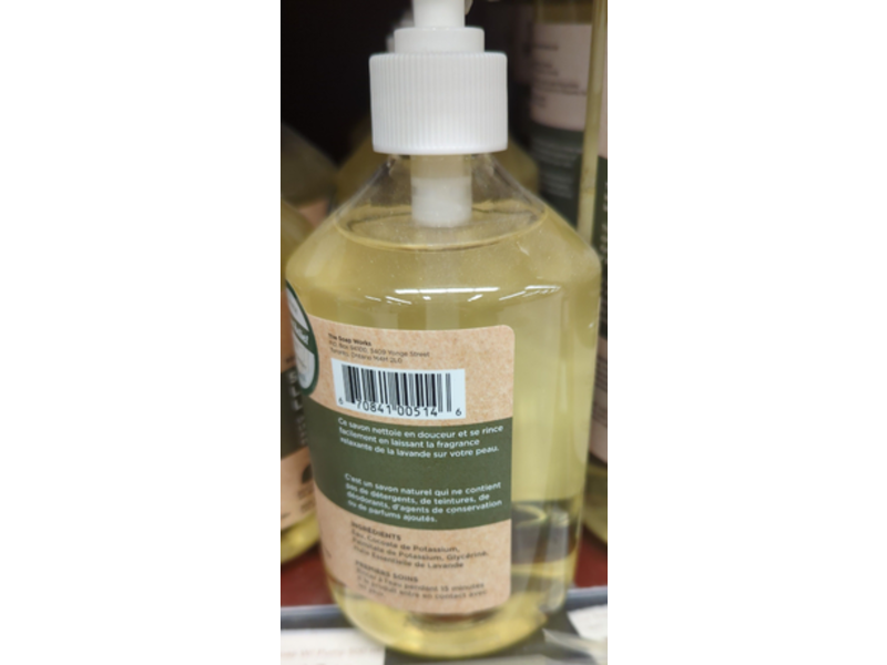 The Soap Works Lavender Liquid Soap, 16 fl oz/500 mL