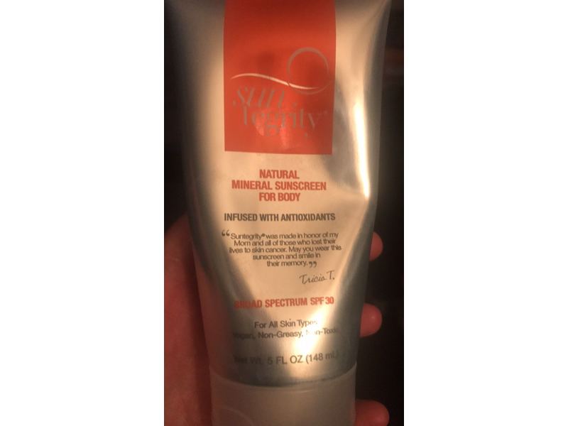 Suntegrity Natural Mineral Body Sunscreen, SPF30, 5 fl oz (141.7 g)