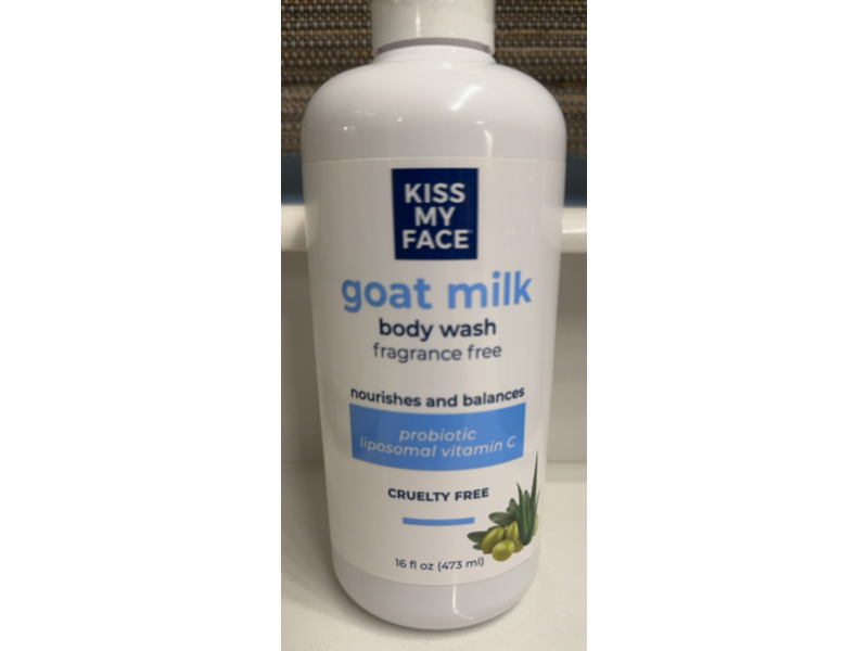 Kiss My Face Body Wash, Goat Milk, 16 fl oz/473mL