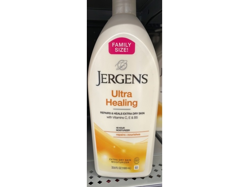 Jergens Ultra Healing Moisturizer, Vitamins C + E & B5, 33.8 fl oz/1000 mL