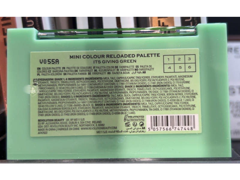 Revolution Mini Colour Reloaded Palette, Its Giving Green, 0.02 oz/0.7 g