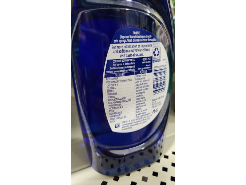 Dawn Platinum Plus PowerSuds Dish Soap, Fresh Rain, 21.6 fl oz/638 mL