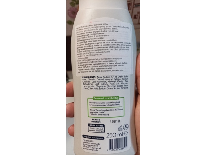 Rossmann Isana Med Ultra Sensitive Shower Gel, Dead Sea, 250 mL