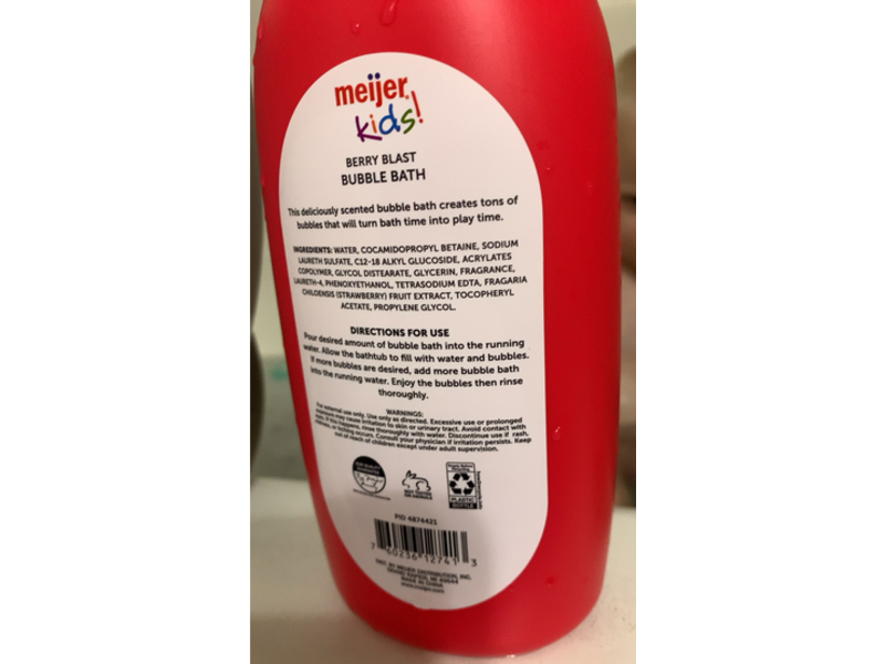 Meijer Kids Bubble Bath, Berry Blast, 18 fl oz/532 mL