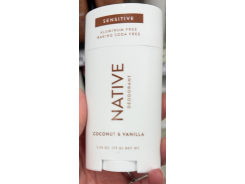 Native Sensitive Deodorant, Coconut & Vanilla, 75 g