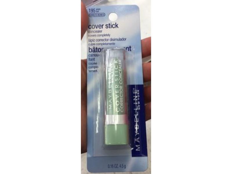 Maybelline Cover Stick Concealer, Green Corrects Redness, 0.16 oz/4.5 g