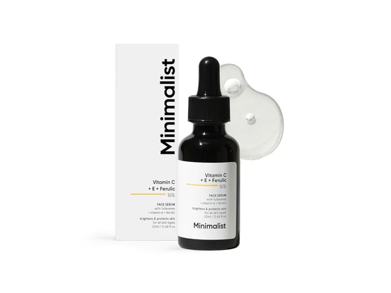 Minimalist Face Serum, Vitamin C + E + Ferulic Acid 16%, 0.68 fl oz/20 mL