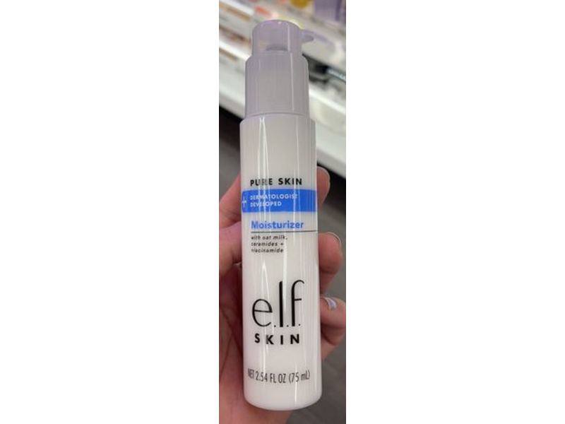 e.l.f. Pure Skin + Dermatologist Developed Moisturizer, 2.54 fl oz/75 mL