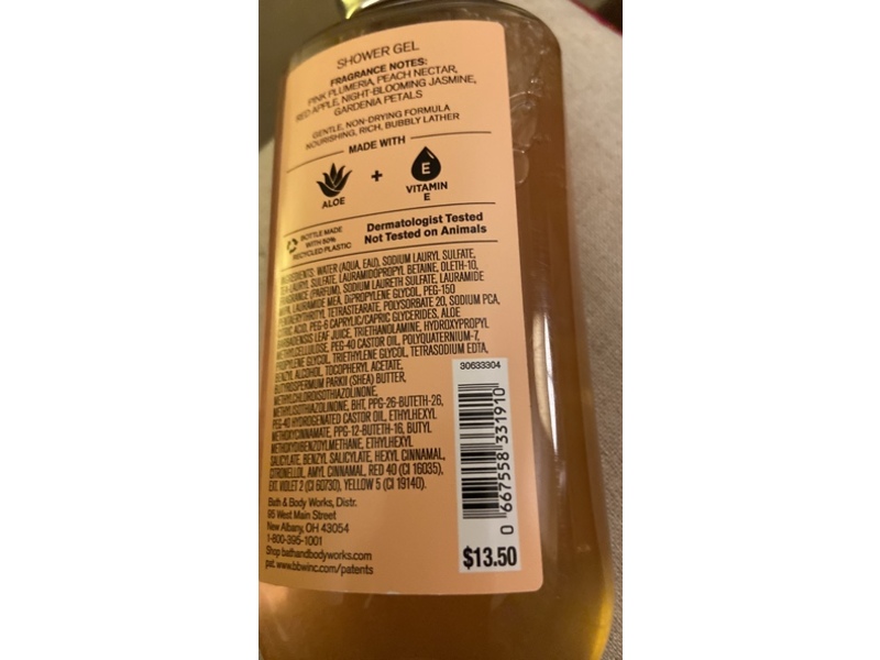 Bath & Body Works Shower Gel, Plumeria, 10 fl oz/295 mL