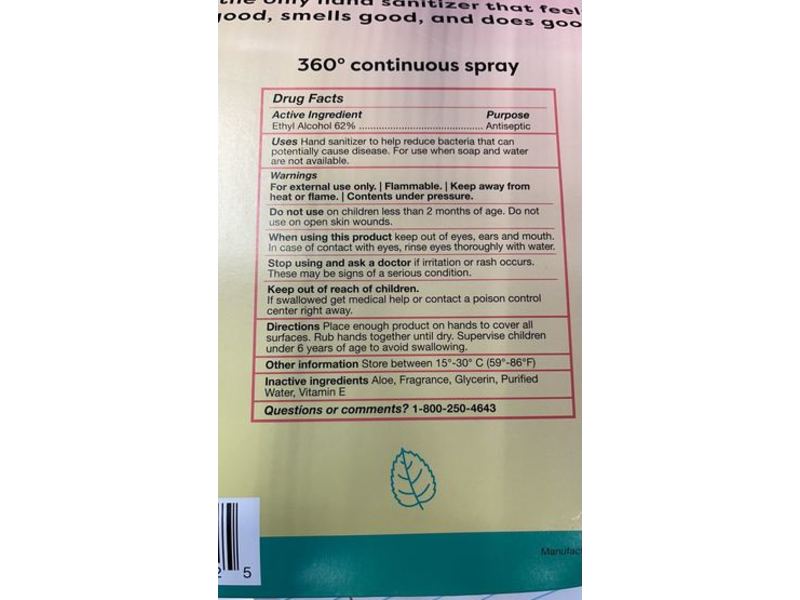 Emu (Everyone Must Use) Hand Sanitizer Mist, 2.2 fl oz/62.4 g, Pack Of 3