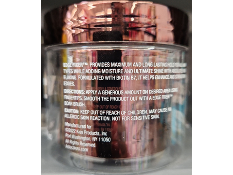 Kiss Colors & Care Edge Fixer Maximum Hold, Coconut, 3.38 fl oz/100 mL