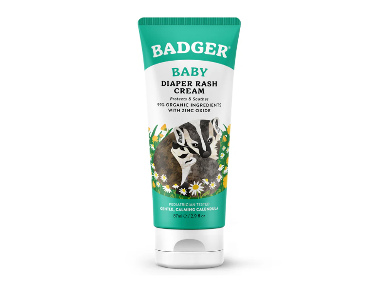 Badger Baby Diaper Rash Cream, 2.9 fl oz/87 mL