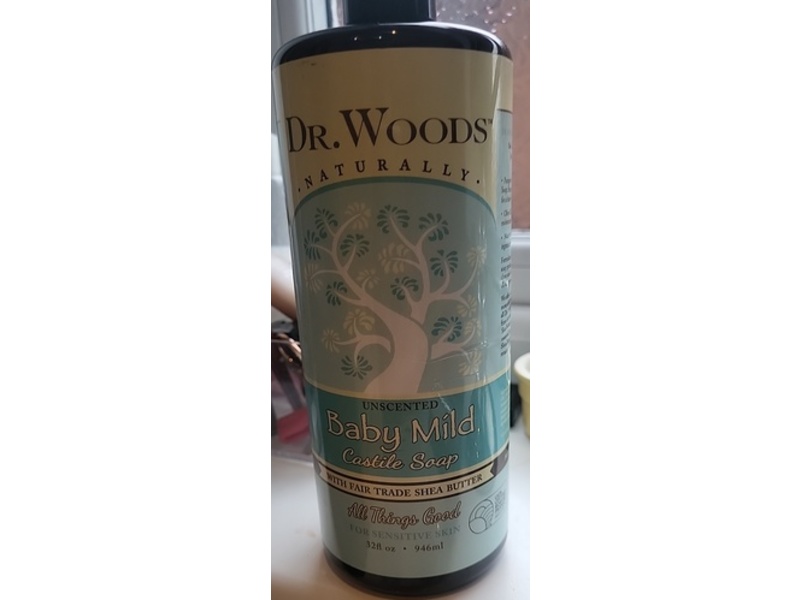 Dr. Woods Castle Soap, Unscented Baby Mild, 32 fl oz/946 mL