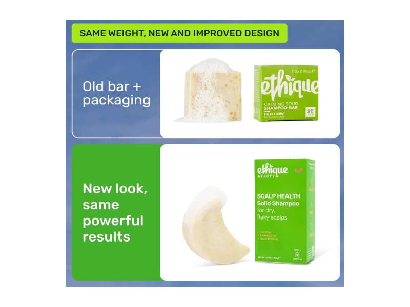 Ethique Scalp Health Solid Shampoo Bar, Oatmeal & Karanja Oil + Neem Seed Oil, 3.9 oz/110 g