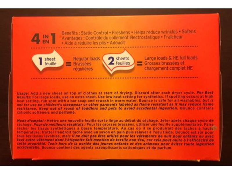 Bounce 4 In 1 Fabric Softener Sheets, Outdoor Fresh, 240 Count