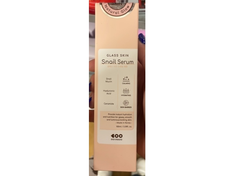 Dearboo Glass Skin Snail Serum, 3.38 fl oz/100 mL