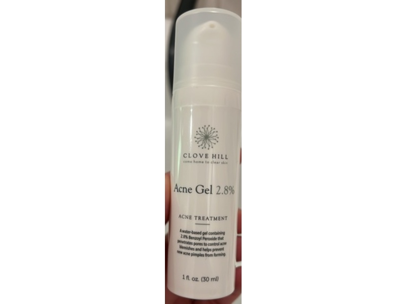 Clove Hill Acne Gel, Benzoyl Peroxide 2.8%, 1 fl oz/30 mL
