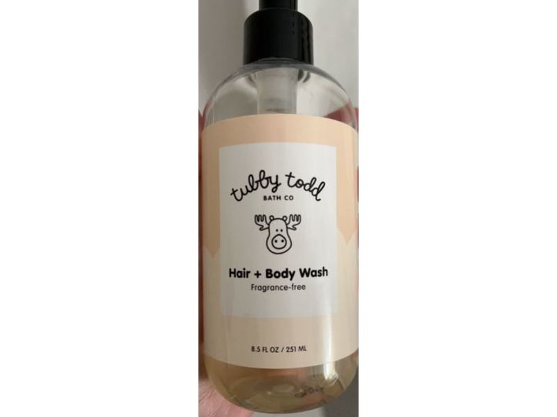 Tubby Todd Bath Co Hair + Body Wash, Fragrance Free, 8.5 fl oz/251 mL