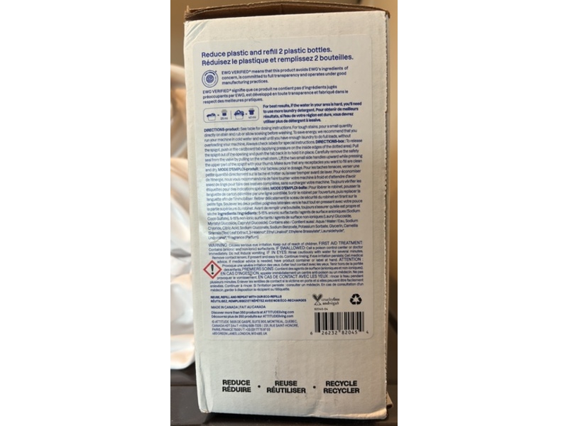 Atitude Nature+ Technology Laundry Detergent, Mountain Fresh, 80 Loads, 67.6 fl oz/2 L