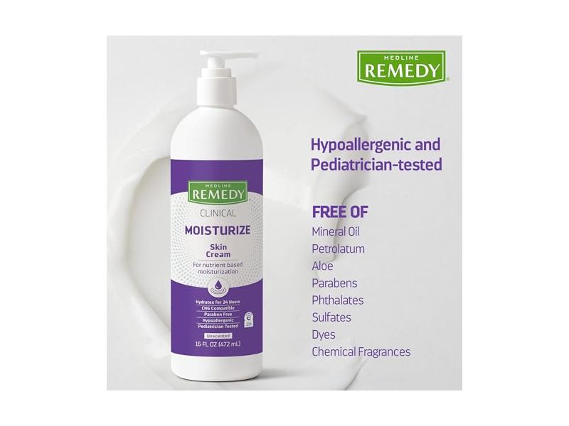 Medline Remedy Clinical Skin Cream, Unscented (16 fl oz)