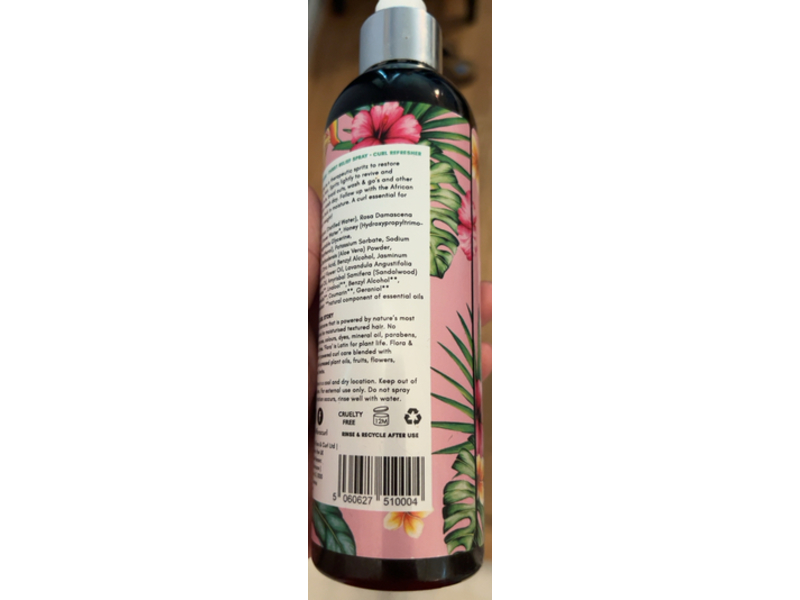 Flora & Curl Hydrate Me Floral Hydrating Hair Mist, Jasmine Oasis, 8.5 fl oz/250 mL