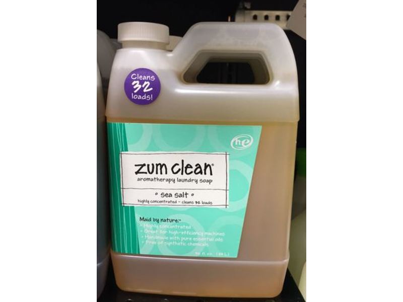 Zum Clean Aromatherapy Laundry Soap, Sea Salt, 32 Loads, 32 fl oz