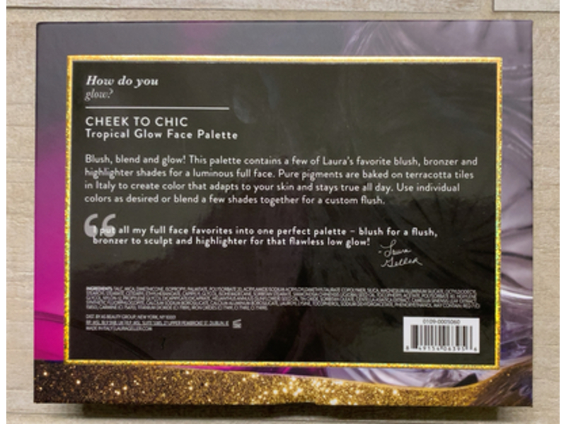 Laura Geller Tropical Glow Baked Face Palette, Cheek to Chic, 0.05 oz/1.5 g