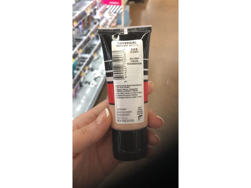 Covergirl Outlast Active Foundation, Ivory, 1fl oz/3 mL