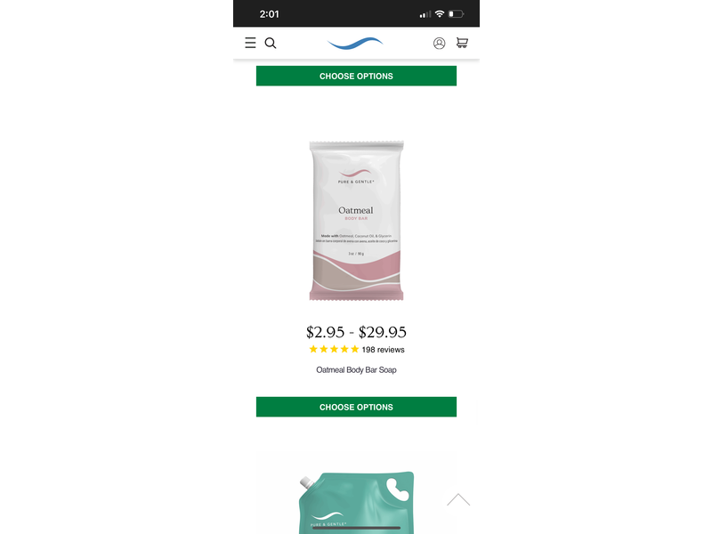 Pure & Gentle Body Bar, Oatmeal, 3 oz/90 g