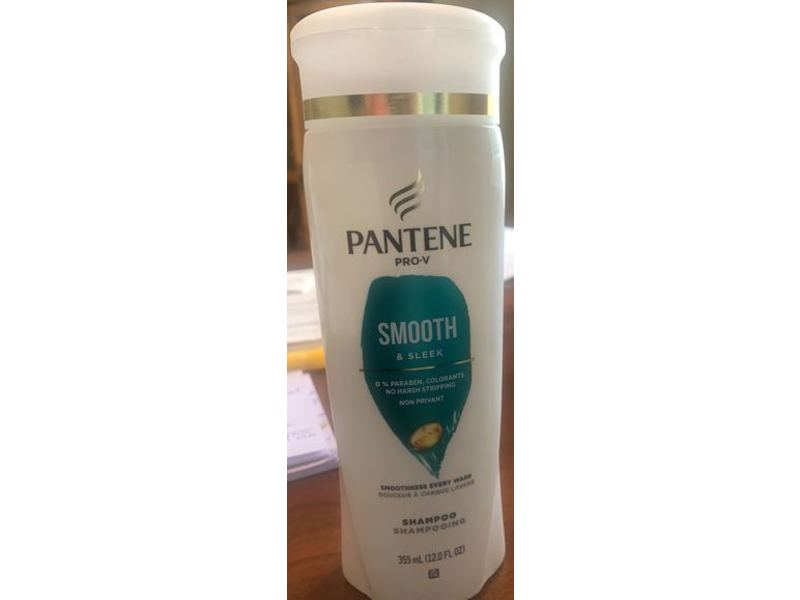 Pantene Smooth & Sleek Shampoo, 12 fl oz/355 mL