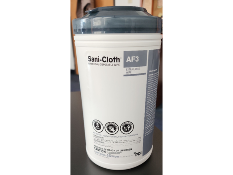 Sani-Cloth AF3 Germicidal Disposable Wipes, Extra Large Wipes AF3, 65 Count