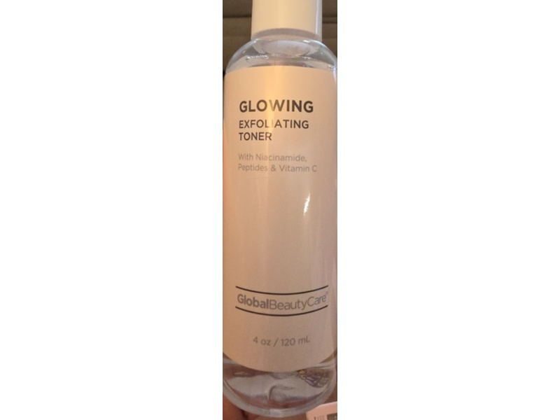 Global Beauty Care Glowing Exfoliating Toner, Niacinamide, Peptides & Vitamin C, 4 oz/120 mL