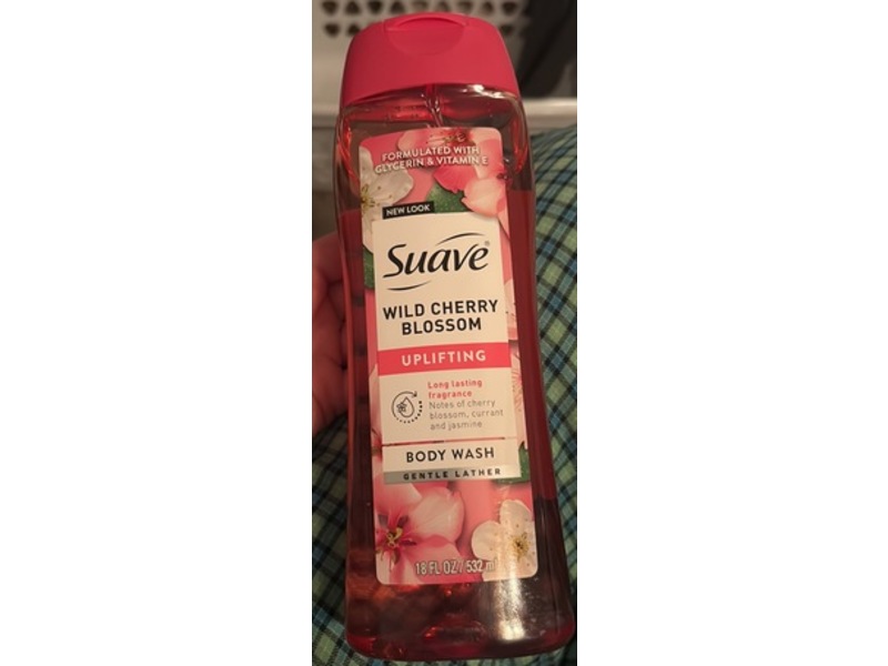 Suave Moisturizing Body Wash, Wild Cherry Blossom, 18 fl oz/532 mL