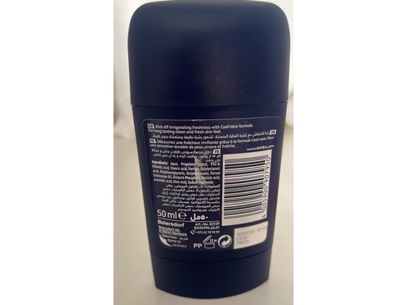 Nivea Men Deodorant Stick, Cool Kick, 50 mL