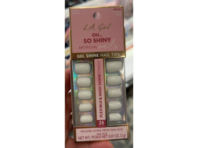 La Girl Oh... So Shiny Artificial Nails, Cloud Nine, 0.07 oz/2 g