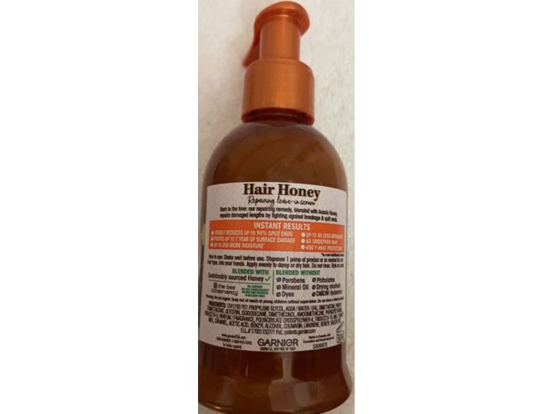 Garnier Whole Blends Hair Honey Repairing Serum, 5.1 fl oz/150 mL