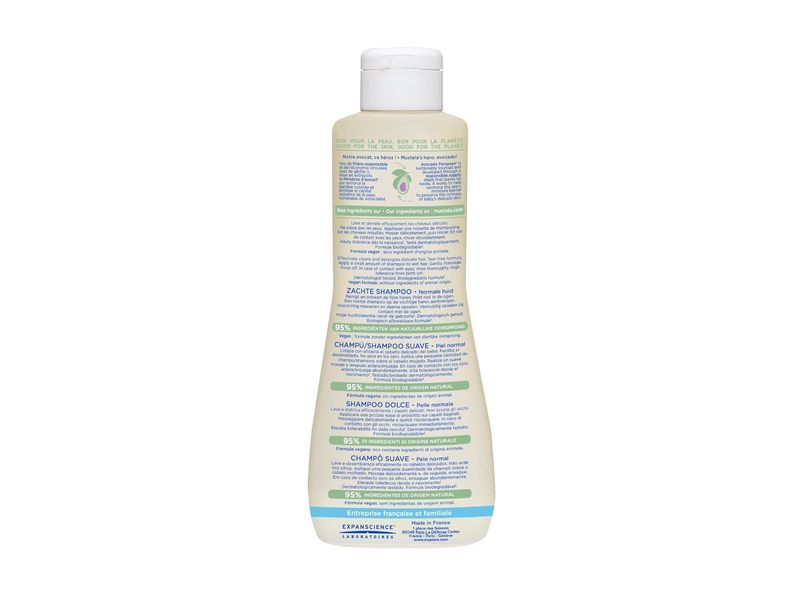 Mustela Baby Gentle Shampoo, Avocado Perseose, 16.9 fl oz/500 mL
