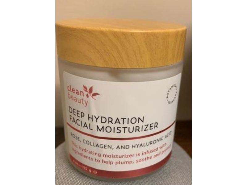 Clean Beauty Deep Hydration Face Moisturizer, 4 oz/113 g