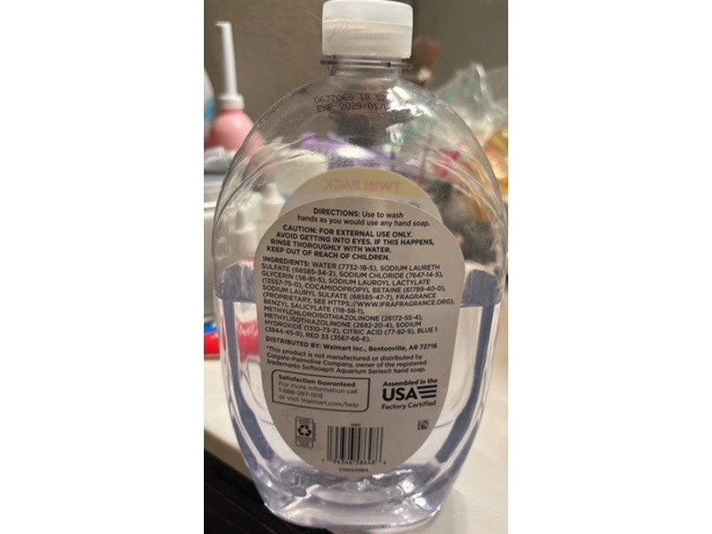 Equate Liquid Hand Soap, Clear, 50 fl oz/1.47 L, Pack Of 2