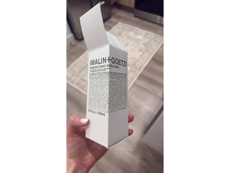 Malin + Goetz Essential Hand + Body Wash, Bergamot, 8.5 fl oz/250 mL