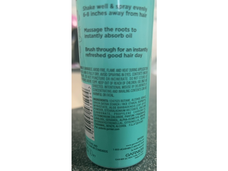 Garnier Fructis Deep Cleansing Invisible Dry Shampoo, 4.4 oz/126 g, Pack Of 2