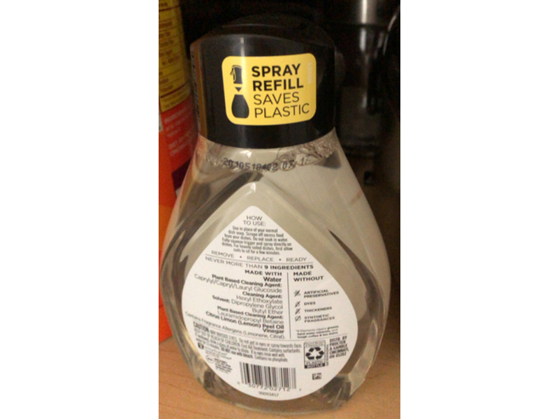 9 Elements Foaming Dish Spray, Lemon Scent, 16 fl oz/473 mL, Pack Of 4