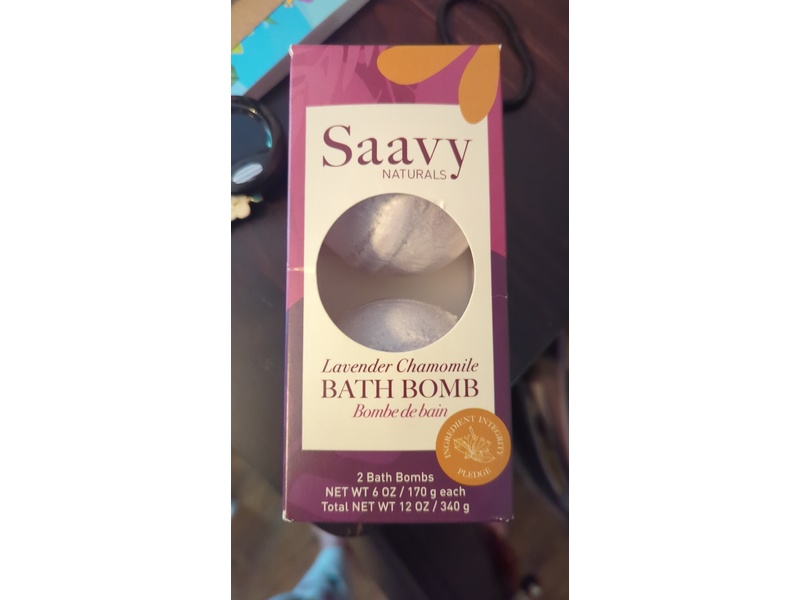 Saavy Naturals Bath Bombs, Lavender Chamomile, 12 oz/340 g, 2 Count